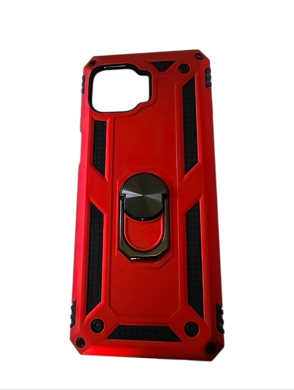 Metallic Red Rugged Phone Case w/ Kickstand - Motorola Moto One 5G